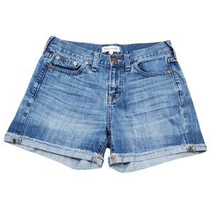 Madewell 3.5 Length Mini Jean Shorts Mid Rise 25